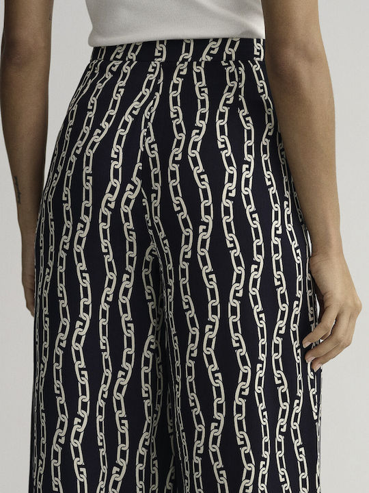 Women's Linen Trousers in Relaxed Fit Evening Blue