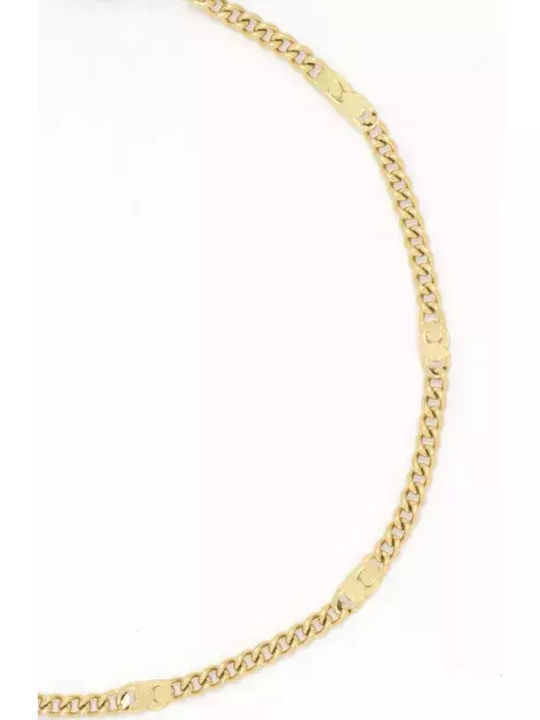 Oozoo Bracelet Chain made of Steel Gold Plated