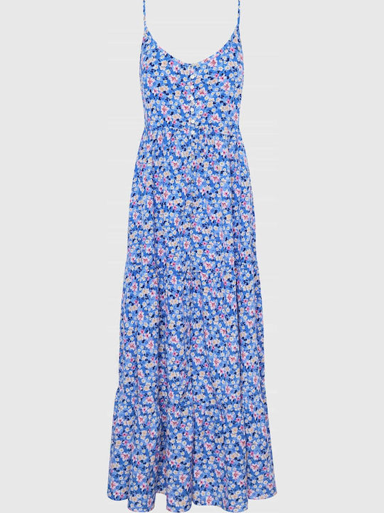 Sommer Maxi Kleid mit Tränen Tranquil Blau