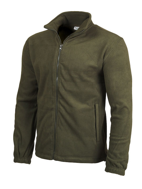 Woodland Polar Fleece Cardigan Khaki Woodland Polar Fleece Cardigan Khaki