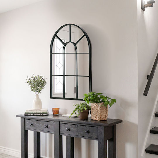 HomCom Wall Mirror with Black Metallic Frame 70x50cm 1pcs