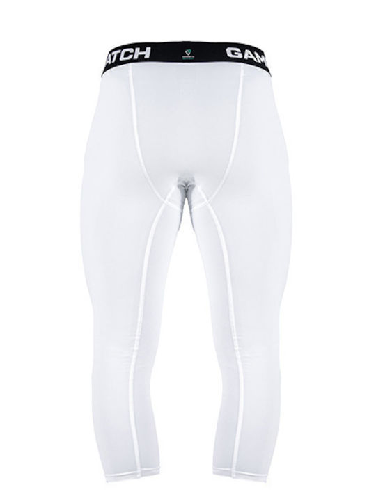 GamePatch Men's Sports Capri Leggings White