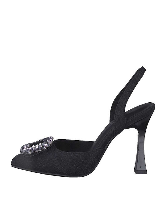 Pumps mit Chunky hohem Absatz Schwarz
