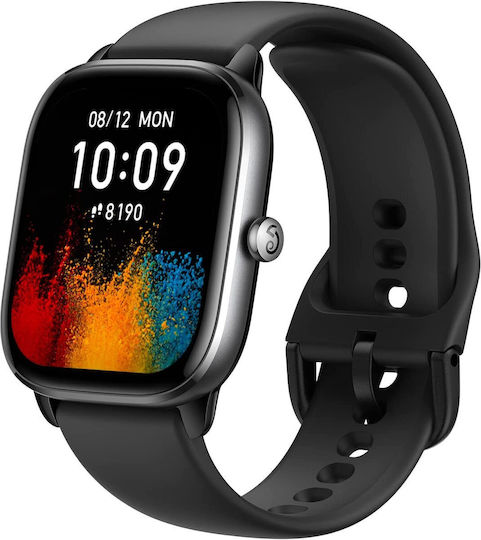 Amazfit GTS 4 Mini Aluminium 42mm Smartwatch with Heart Rate Monitor (Black)