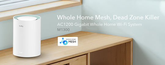 Cudy M1300 v2 WiFi Mesh Network Access Point Wi‑Fi 5 Dual Band (2.4 & 5GHz)