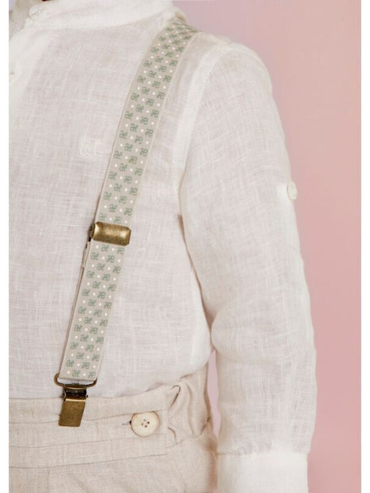 Abel & Lula Kids Suspenders with 3 Clips Beige