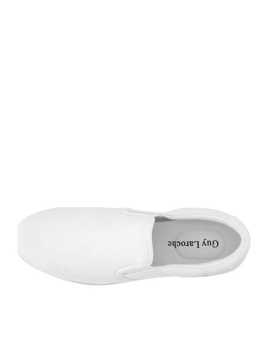 Ceni Stoff Herren Slip-Ons Weiß