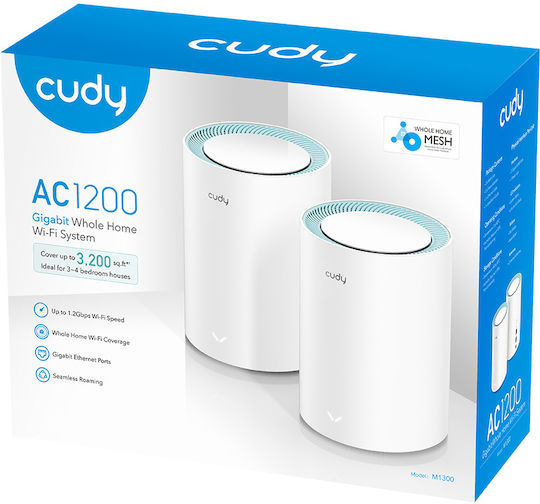 Cudy M1300 v1 Access Point with Mesh Wi‑Fi 5 Dual Band (2.4 & 5GHz) Double Kit