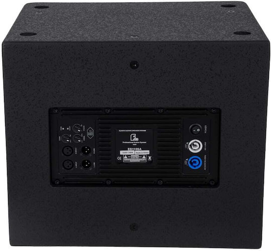 GloboStar ES110SA Active Wall Installation Speaker 600W Piece 44.5x44.5x37.5cm Black