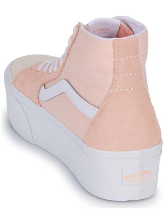 Sk8-Hi Tapered Stackform Γυναικεία Flatforms Μποτάκια Ροζ