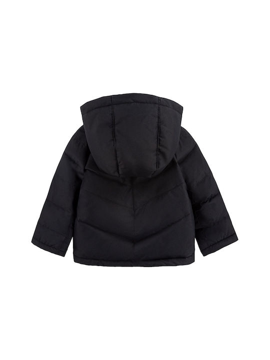 Nike Kids Quilted Jacket short with Lining & Protection Hood Black