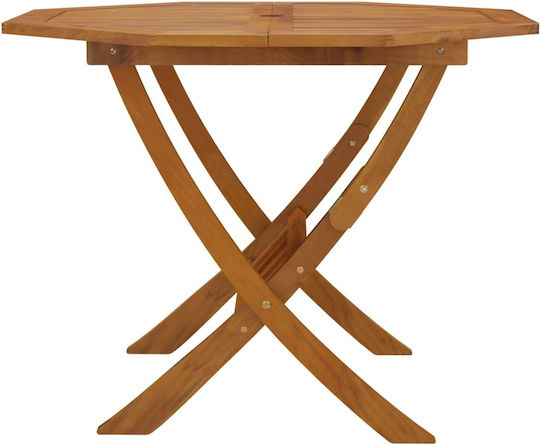 Masă Pentru Spații Exterioare Mici Din Salcâm Pliabil 90x90x75cm
