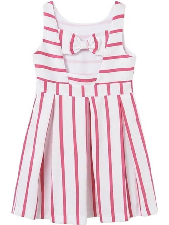 Mayoral Kids Dress Striped Sleeveless Multicolour