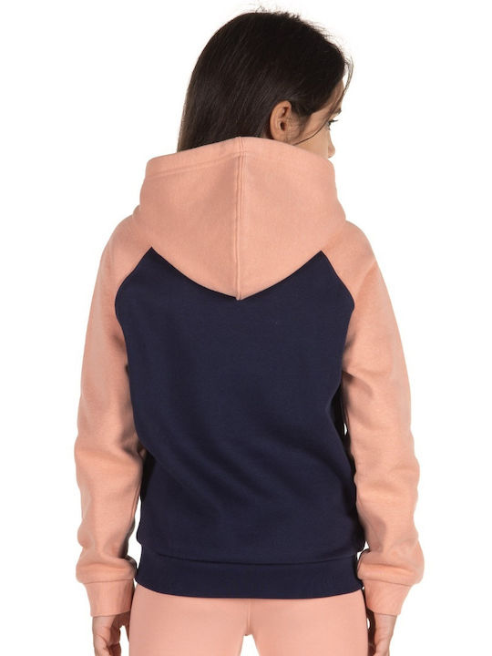 District75 Kids Fleece Sweatshirt with Hood and Pocket Navy Blue