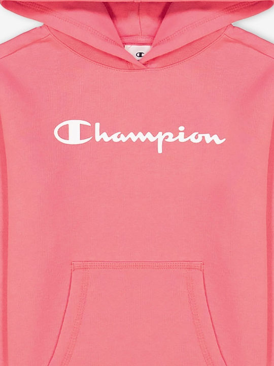 Champion Kids Sweatshirt with Hood and Pocket Pink