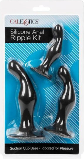Calexotics Πρωκτικές Σφήνες Ripple Σετ Μαύρες 3τμχ