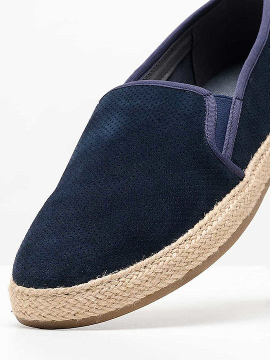Pantelleria Suede Men's Espadrilles in Blue Color