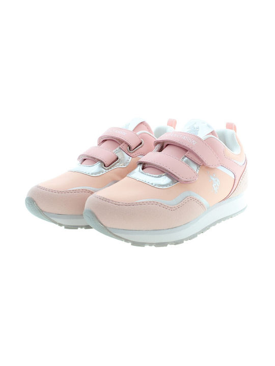 U.S. Polo Assn. Kinder-Sneaker mit Klettverschluss Rosa