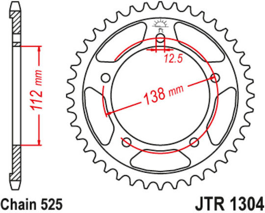 JT Sprockets Rear Sprocket 43 Teeth for Honda Hornet / Varadero / XL 1000V Varadero
