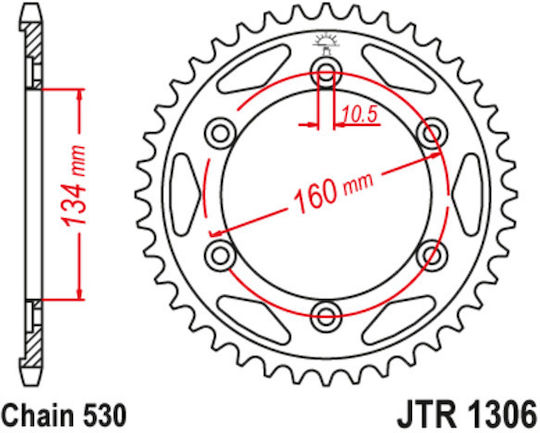 JT Sprockets Pinion spate 42 Dinți pentru Honda CBR 1000 / Lama de foc