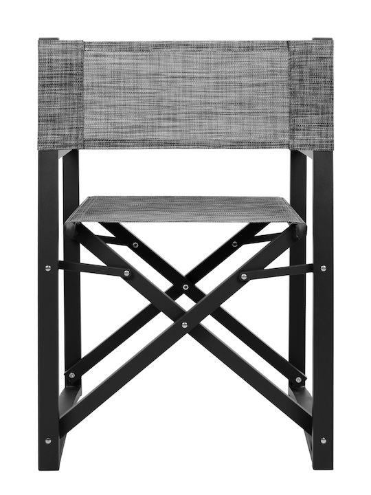Director's Chair Aluminum Gray 1pcs 57x48.5x85.5cm.