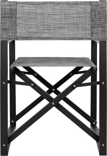 Director's Chair Aluminum Gray 1pcs 57x48.5x85.5cm.