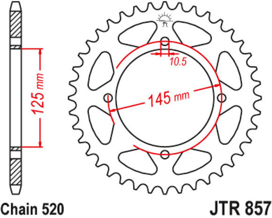 JT Sprockets Hinteres Ritzel 39 Zähne für Yamaha XT 600