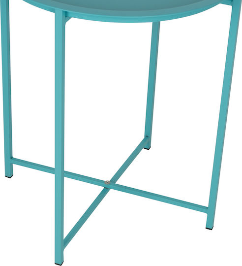 Tisch für kleine Außenbereiche Stabil Samuel Turquoise 46x46x52cm