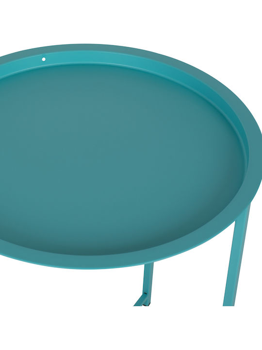 Samuel Auxiliary Outdoor Free Standing Metal Table Turquoise 46x46x52cm