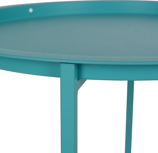 Tisch für kleine Außenbereiche Stabil Samuel Turquoise 46x46x52cm
