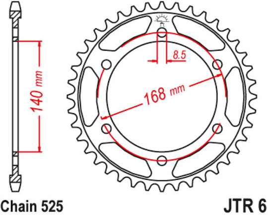 JT Sprockets Заден зъбен колело 47 Зъби за BMW Ф 800 / F 800 GS - Ф 800 GS