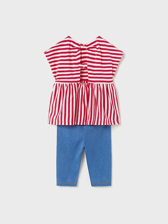 Mayoral Kinder Set mit Leggings Sommer 2Stück Rot