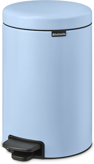Brabantia Waste Bin NewIcon Pedal from Inox Steel with Pedal Dreamy Blue 12L