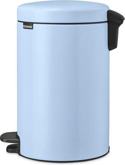 Brabantia Waste Bin NewIcon Pedal from Inox Steel with Pedal Dreamy Blue 12L