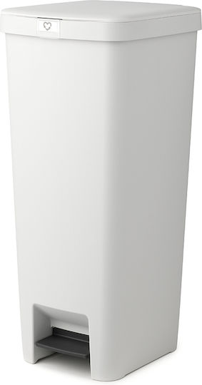 Brabantia StepUp Кошче Отпадъци Пластмасов с Педал Light Grey 40лт 10бр Brabantia StepUp Кошче Отпадъци Пластмасов с Педал Light Grey 40лт 10бр