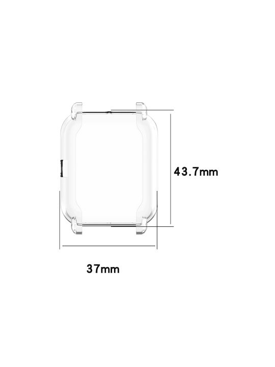 Silicone Case with Glass in Transparent color for Fitbit Charge 5