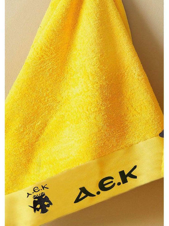Palamaiki Facecloth Α.ε.κ 1924 50x100cm Yellow Weight 500gr/m²