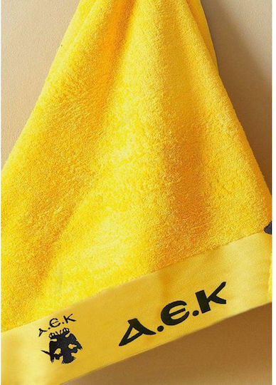 Palamaiki Facecloth Α.ε.κ 1924 50x100cm Yellow Weight 500gr/m²