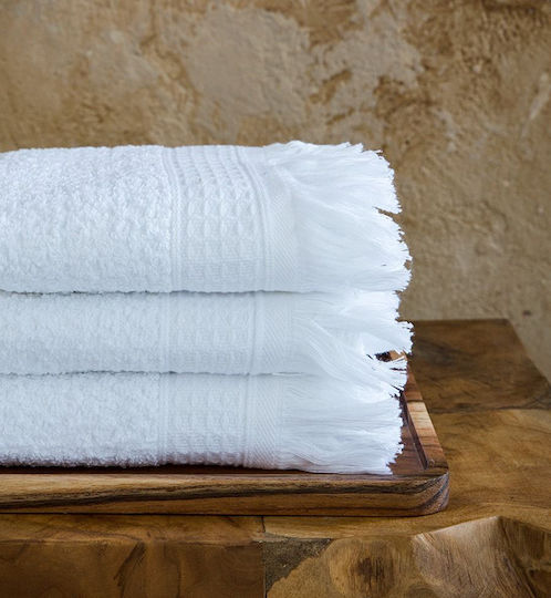 Nima Facecloth Dorinda 50x70cm White 3pcs Weight 500gr/m²