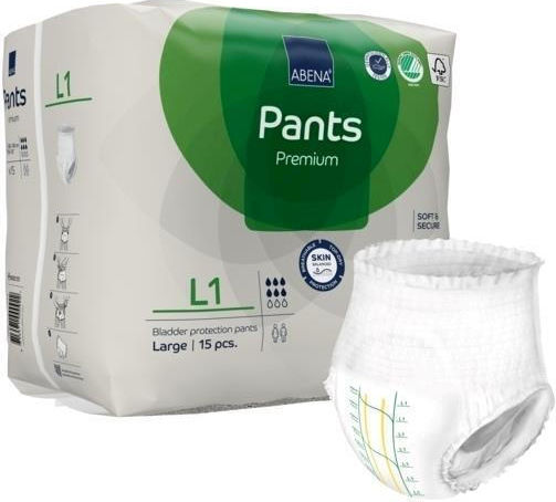 Abena Pants Premium Πάνες Βρακάκι Ακράτειας L1 Large 15τμχ