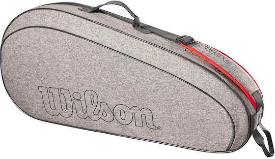 Wilson Team 3-Pack Τσάντα Ώμου / Χειρός Τένις 3 Ρακετών Γκρι