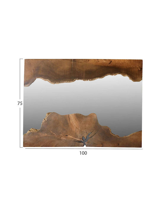 Freebox Wall Mirror with Multicolour Wooden Frame 75x100cm 1pcs