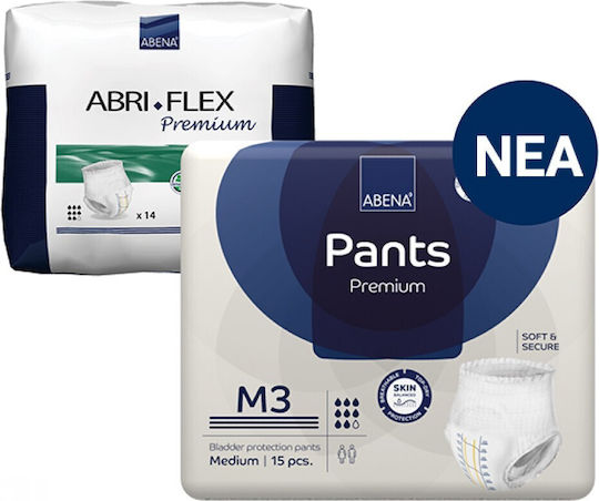 Abena Pants Premium Πάνες Βρακάκι Ακράτειας M3 Medium 15τμχ