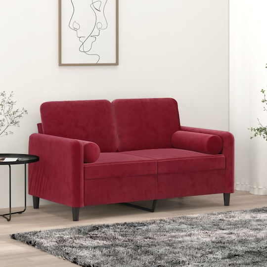 vidaXL Μαξιλάρι Καναπέ από Βελούδο Μπορντό 2τμχ 15x50εκ.
