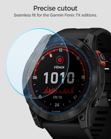 Spigen GLAS.tR EZ Fit Tempered Glass for the Garmin Fenix 7X 2pcs AGL04633