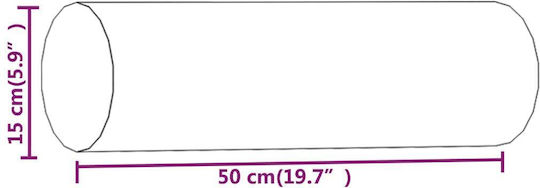 vidaXL Μαξιλάρι Καναπέ Σκούρο Γκρί 2τμχ 15x50εκ.