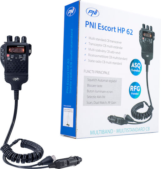 PNI HP-62 Car KIT CB Αυτοκινήτου 4W με Μονόχρωμη Οθόνη