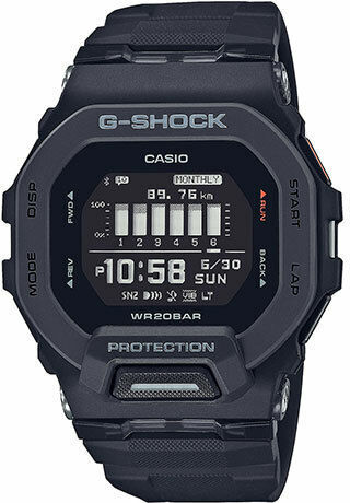 Casio G-Shock GBD-200-1 Waterproof Smartwatch (Black)