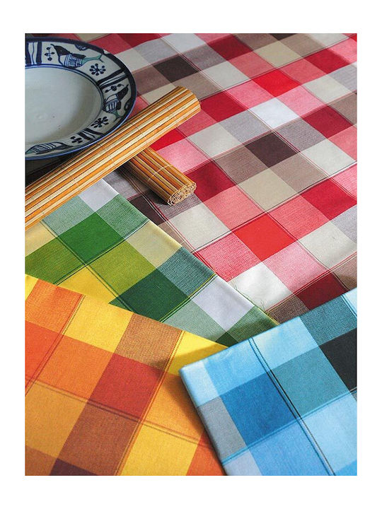 Sunshine Checkered 6997 Turquoise 140x140cm