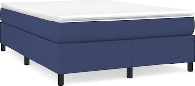 Bed Base Double made of Wood Blue 140x200x35cm